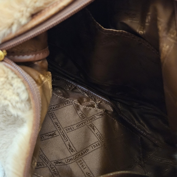 ✅️ SOLD ✅️ Authentic Vintage Longchamp Sac a Main Lune Fuorrere - Picture 11 of 12